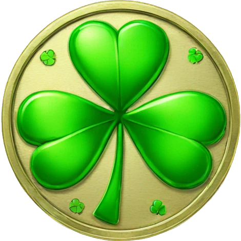 coin with Shamrock emoji