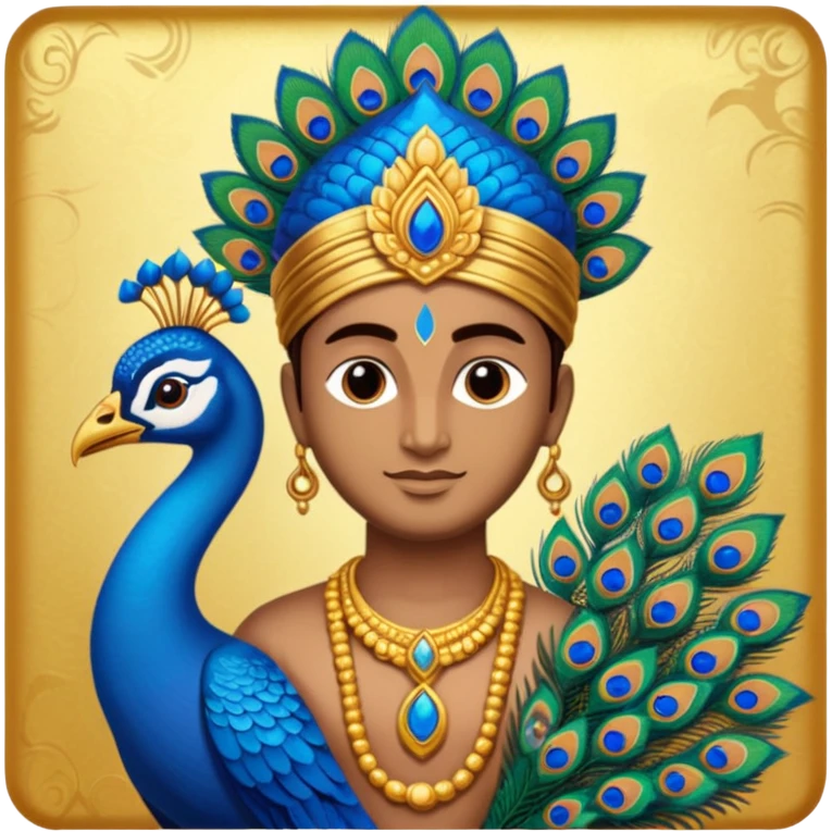 lord Murugan with peacock emoji