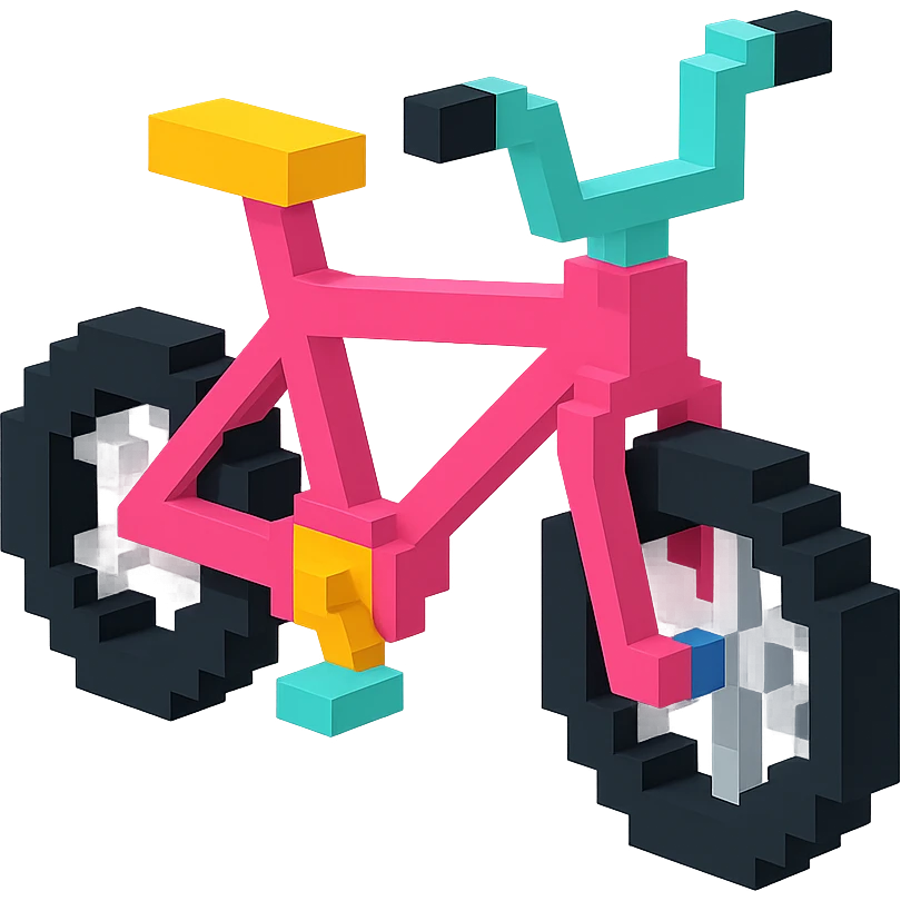 розовый велосипед BMX, no background emoji