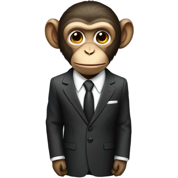 Monkey wearing two suits emoji
