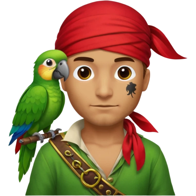 pirate and parrot emoji