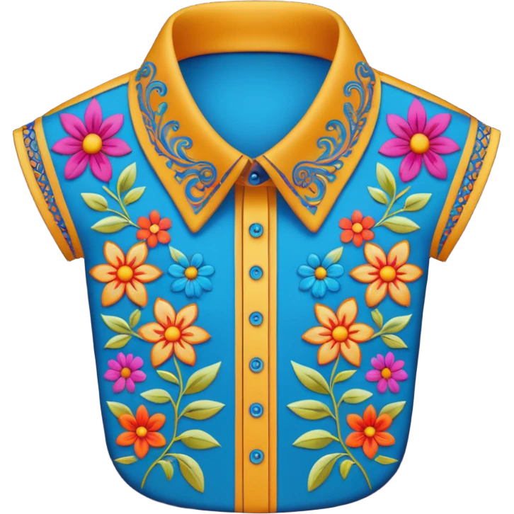 decorative colorful shirt collar emoji