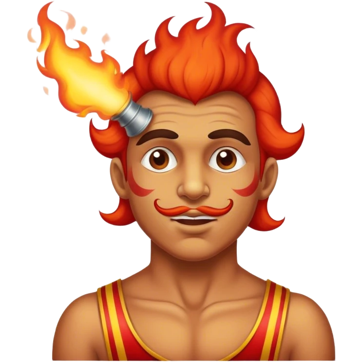Vintage circus fire breather emoji