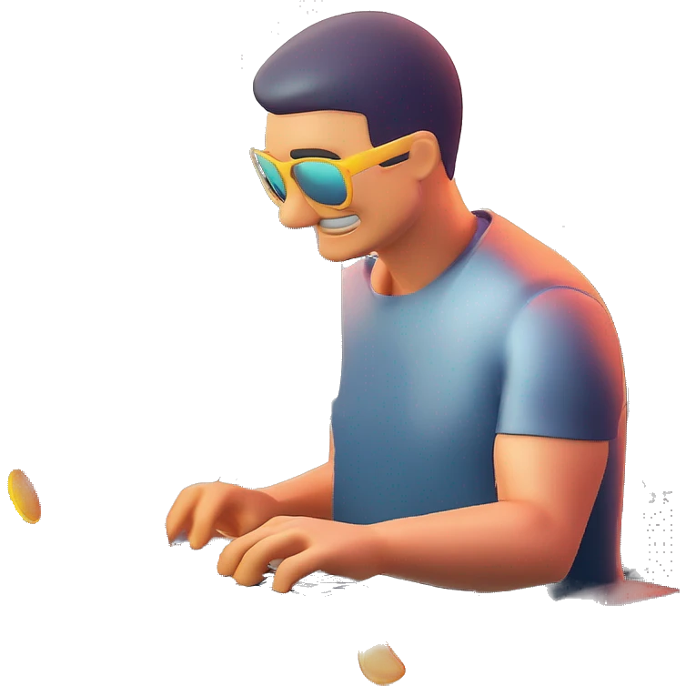 Man at the computer emoji