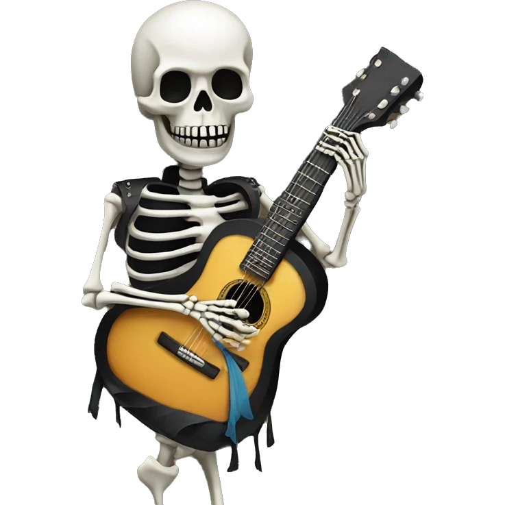 Skeleton with guitar  emoji