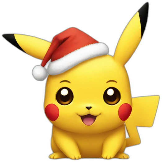 Pikachu Christmas emoji