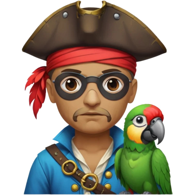 pirate and parrot emoji