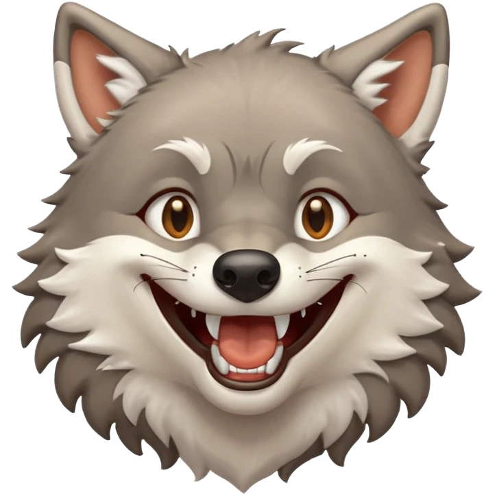 a wolf crying of laugh emoji
