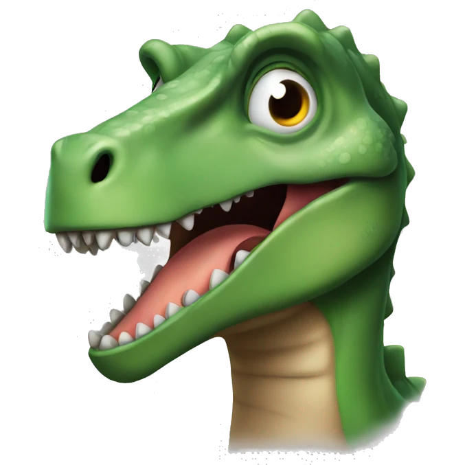 A dinosaur that’s cross eyed emoji