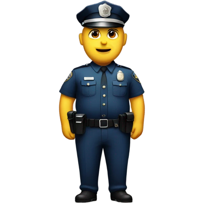 Policemen with big belly emoji
