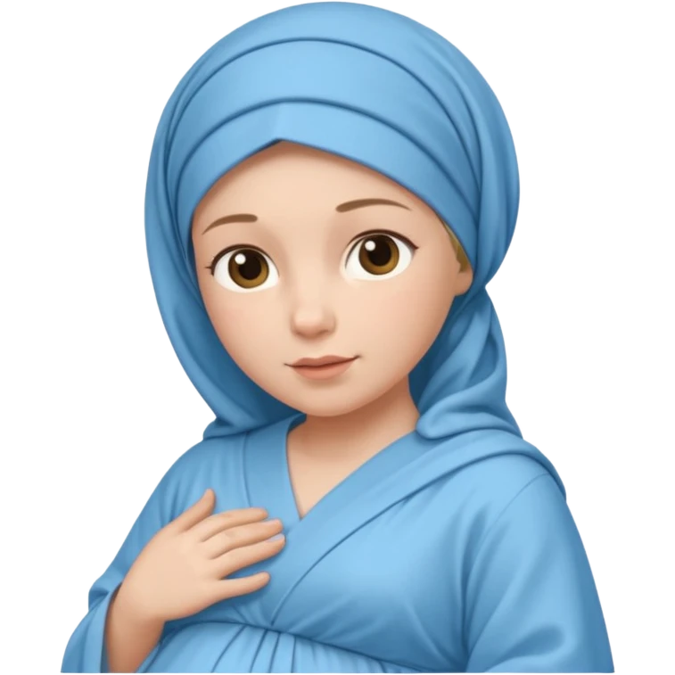 A biblical illustration of the mary when pregnant emoji
