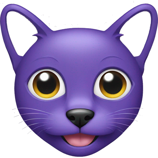 A purple cat-dog emoji emoji