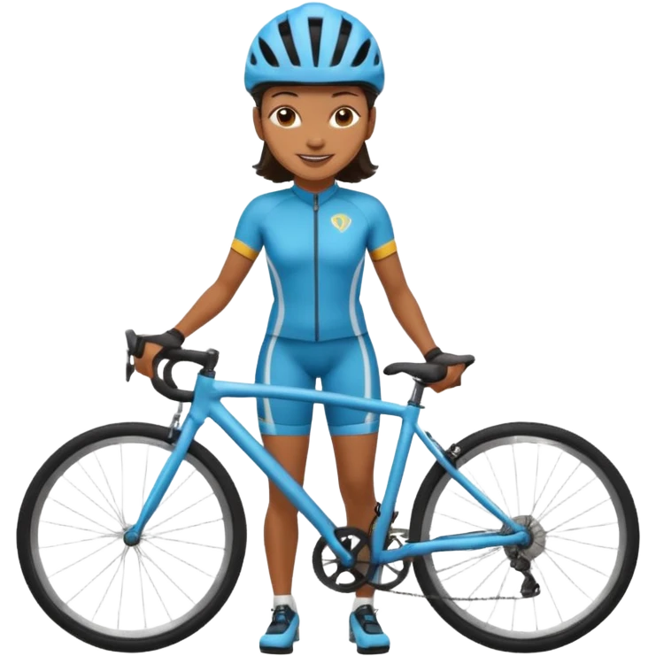 City Cyclist black woman emoji