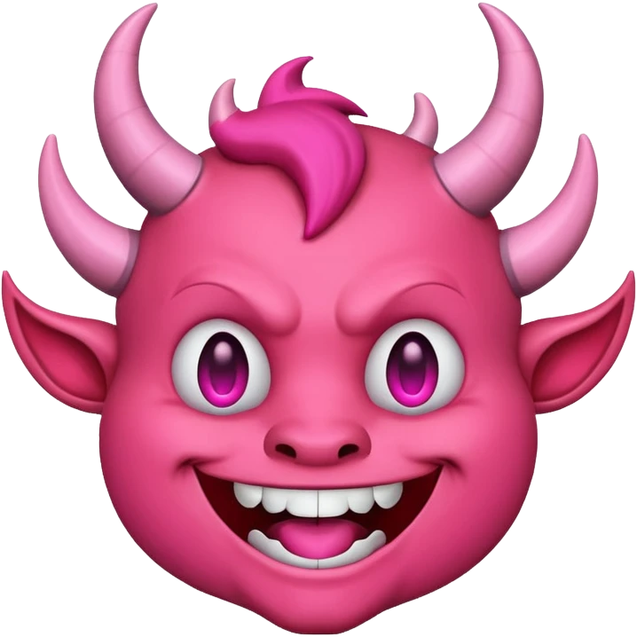 Devil emoji but pink 😈 emoji