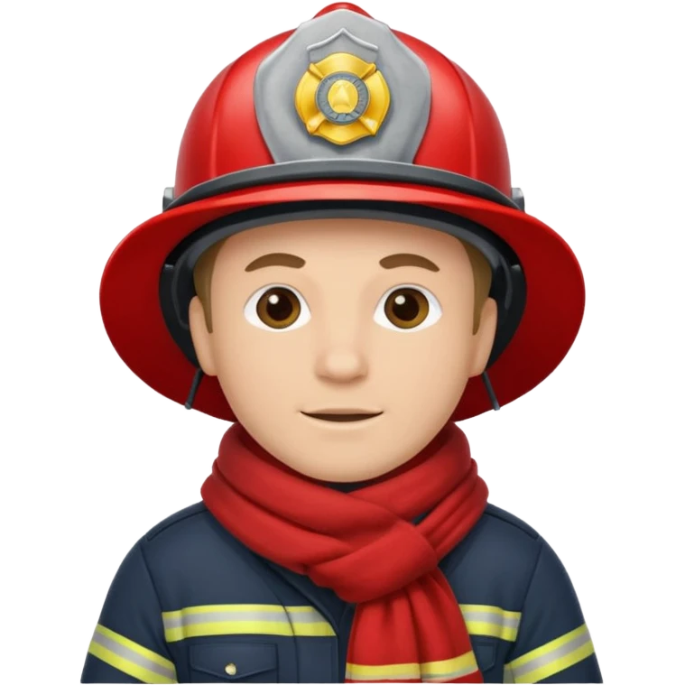 Fireman with scarf 
 emoji