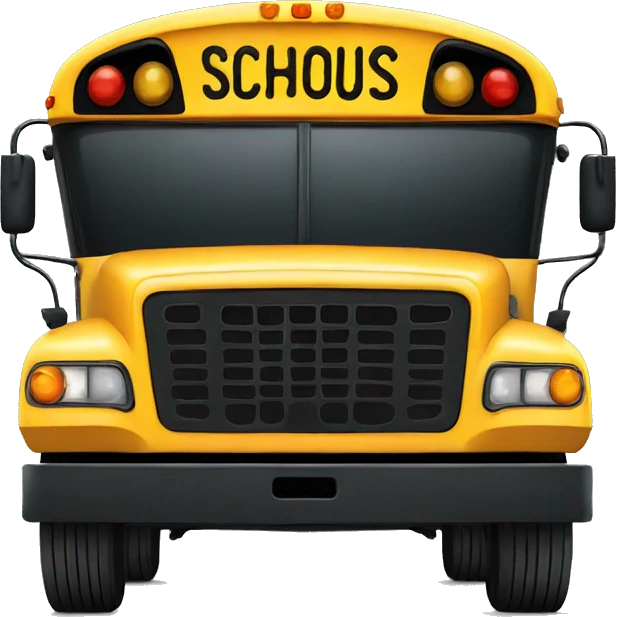 school bus front emoji