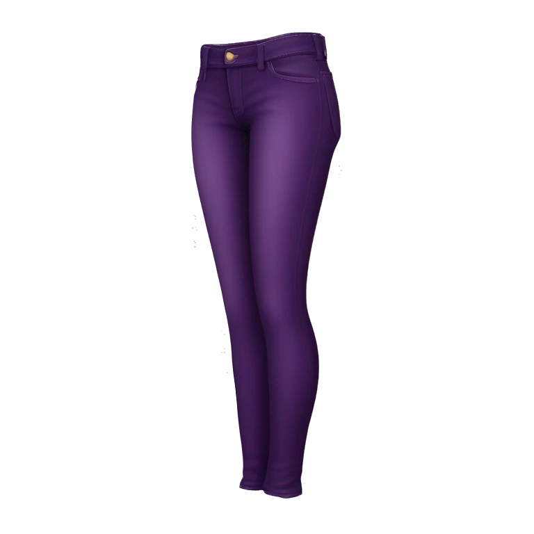 Realistic dark purple jeggings isolated  emoji