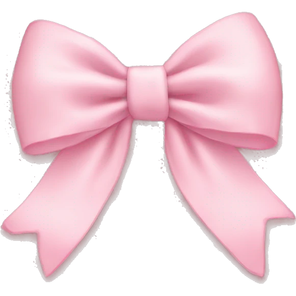 light pink bow on light pink bow  emoji