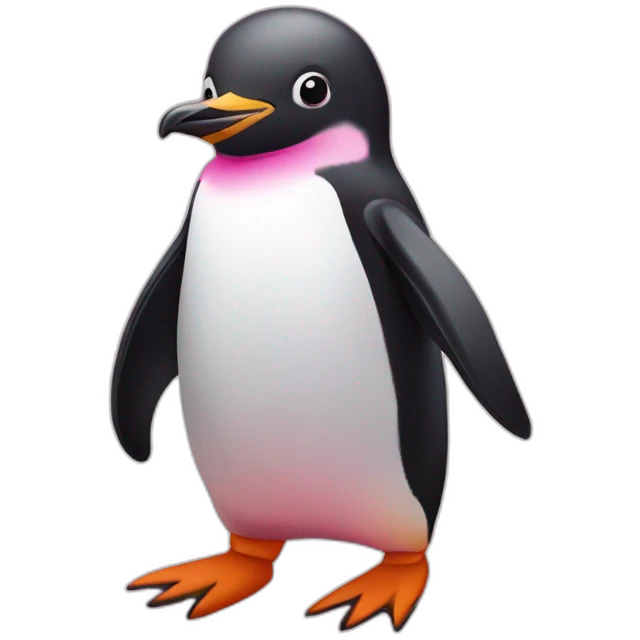pink color penguin emoji