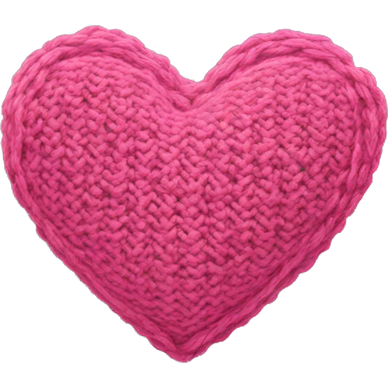 Knitted heart emoji