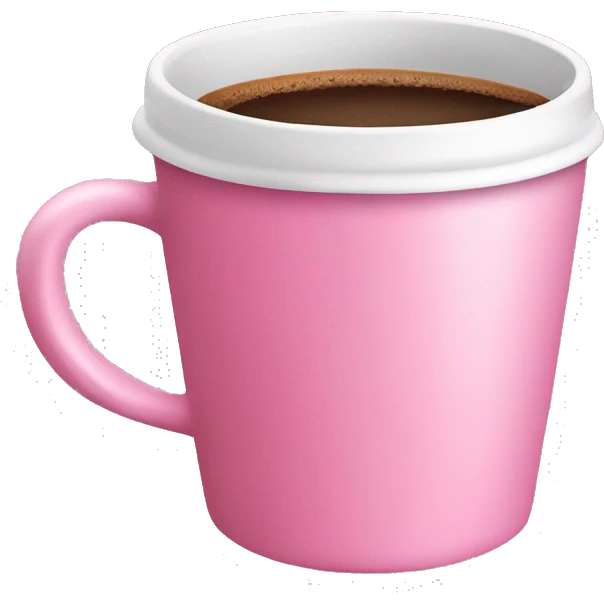 pink coffee cup emoji