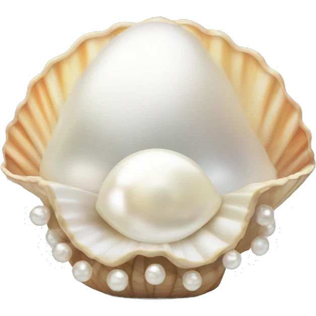 Pearl and shell emoji