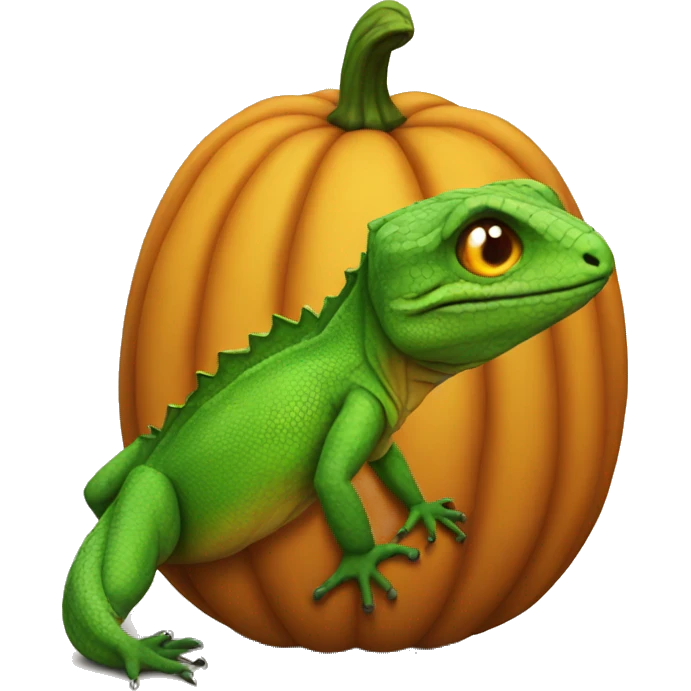Lizard pumpkin  emoji