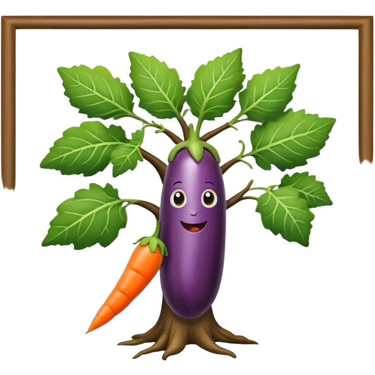 eggplant cucumber carrot on a tree emoji
