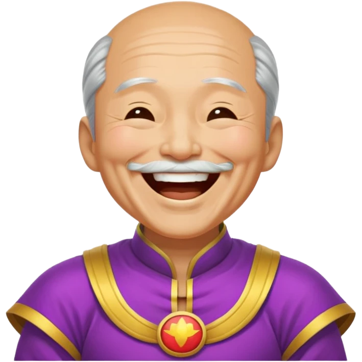 old Chinese superhero laughing with closed eyes emoji