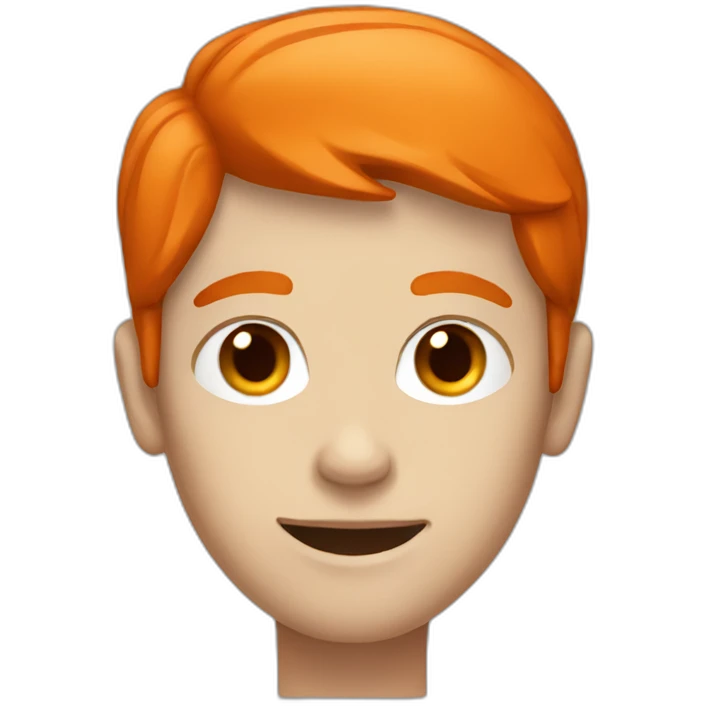 male white tween with dark orange hair emoji