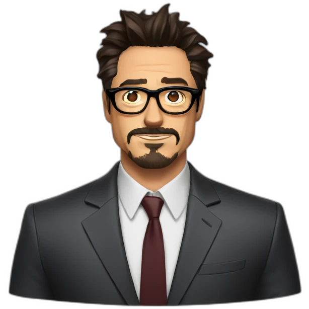 Tony stark with glasses emoji