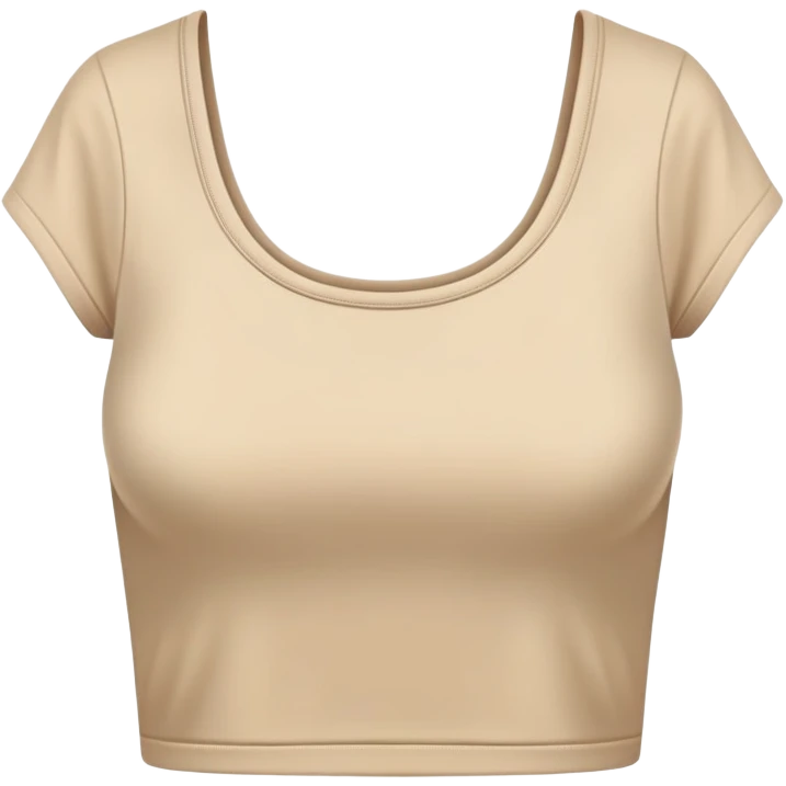 super realistic beige crop top tshirt emoji