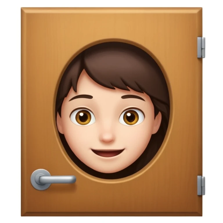 Peeking out of a door  emoji