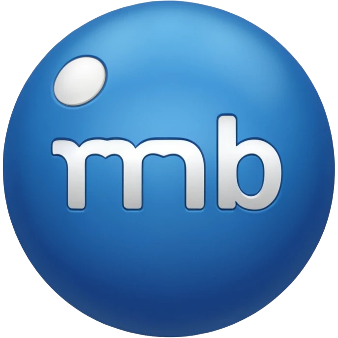 Blue ball (MB) written on it. emoji