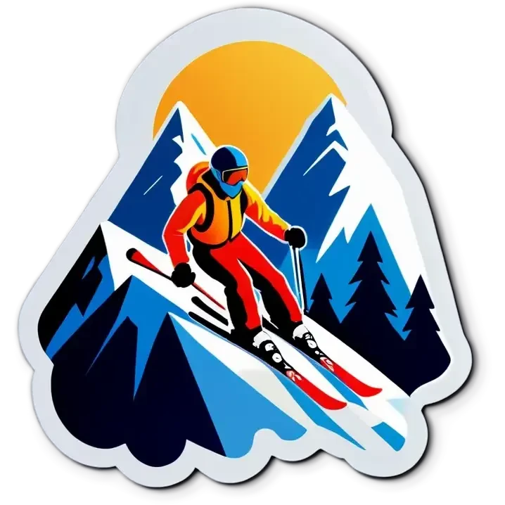 I want a mountain with skieur emoji