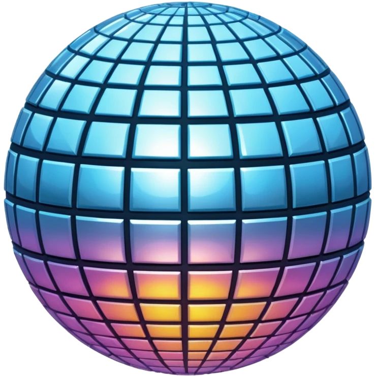 black and white disco ball emoji