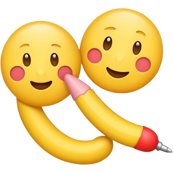 Yellow round emojis that both have penises doing sexual acts emoji