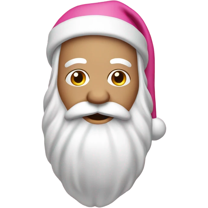 Santa mug pink background, not the face emoji