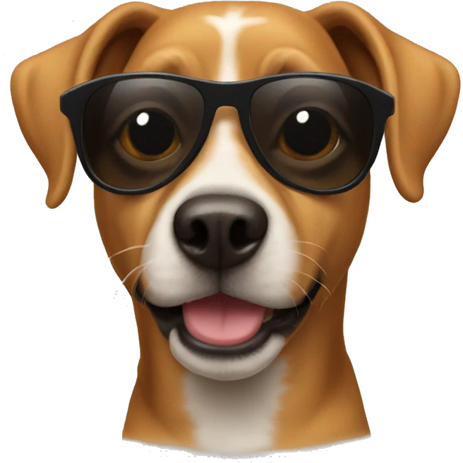 Dog wearing shades  emoji