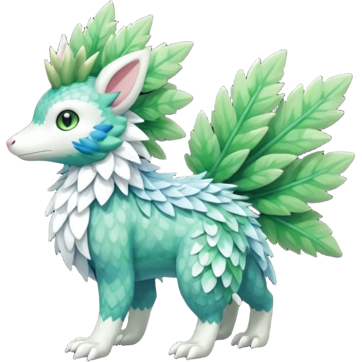 Virizion-Trico-Amaura-Shaymin-hybrid-creature (full body) emoji