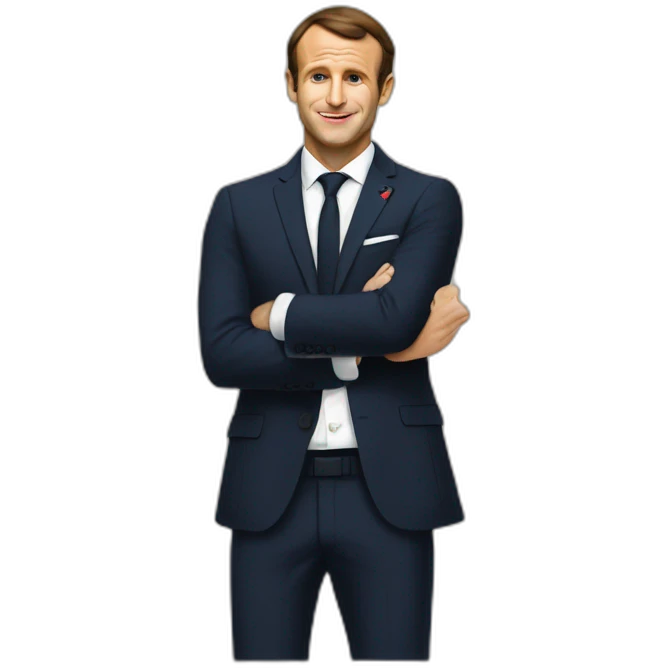 macron qui fait un doigt d’honneur emoji