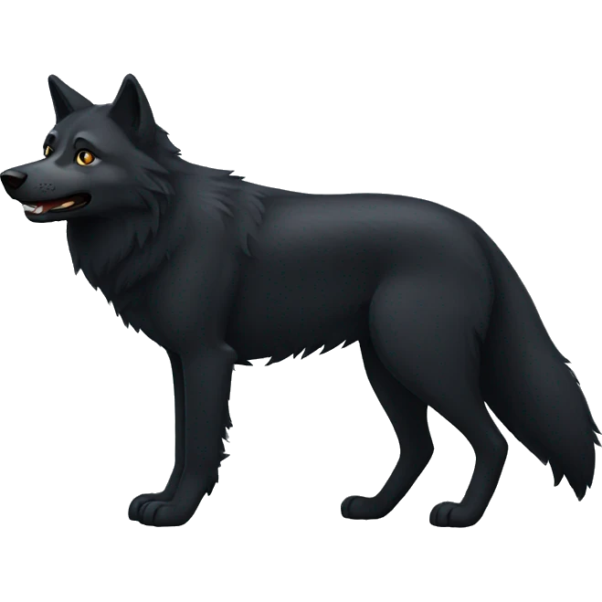 black wolf emoji
