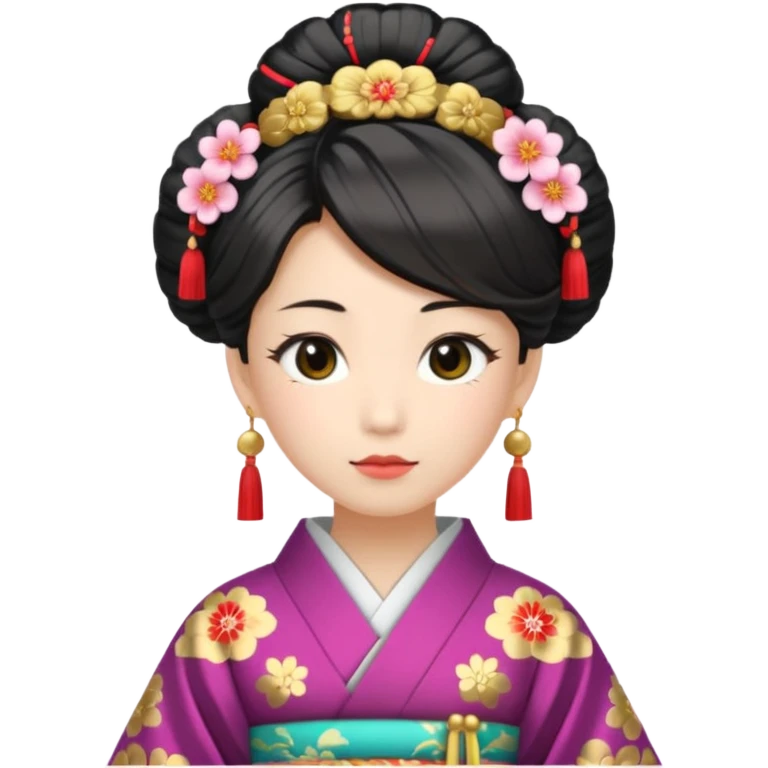 Japanese Princess with kimono in ceremonial robe emoji