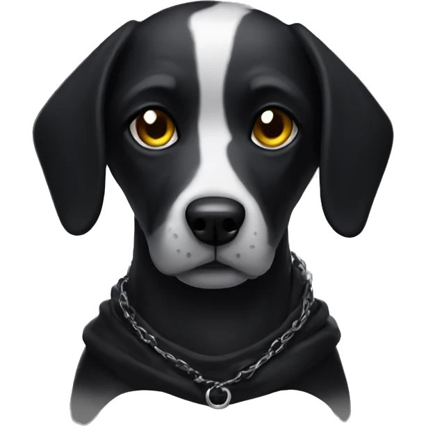 Goth dog emoji