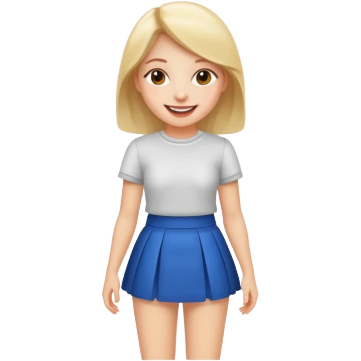 mini etekli kız emoji