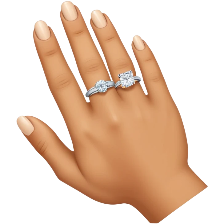 Mano agarrándose el dedo anular con el pulgar  emoji
