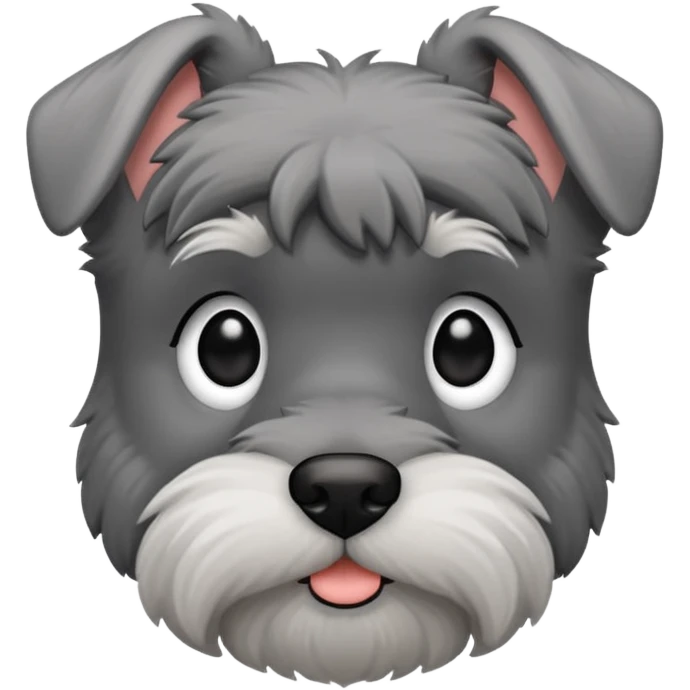 Schauzer mini gris perro emoji