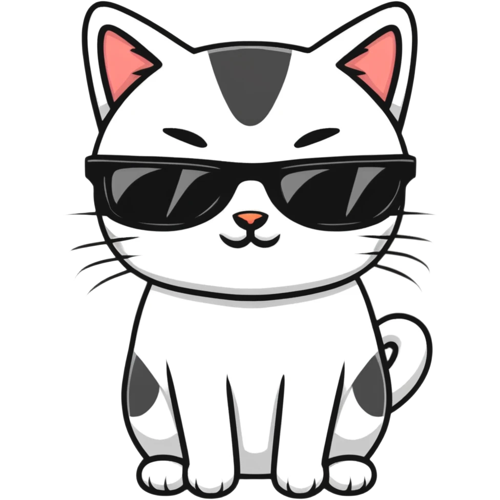 Cat with sunglasses emoji