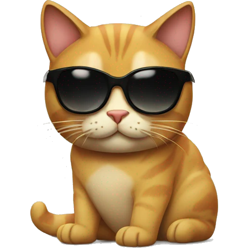 Cat with sunglasses emoji