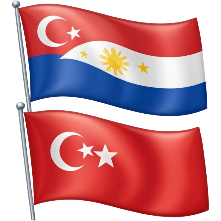 Emoji of half flag of philippines and turkey emoji